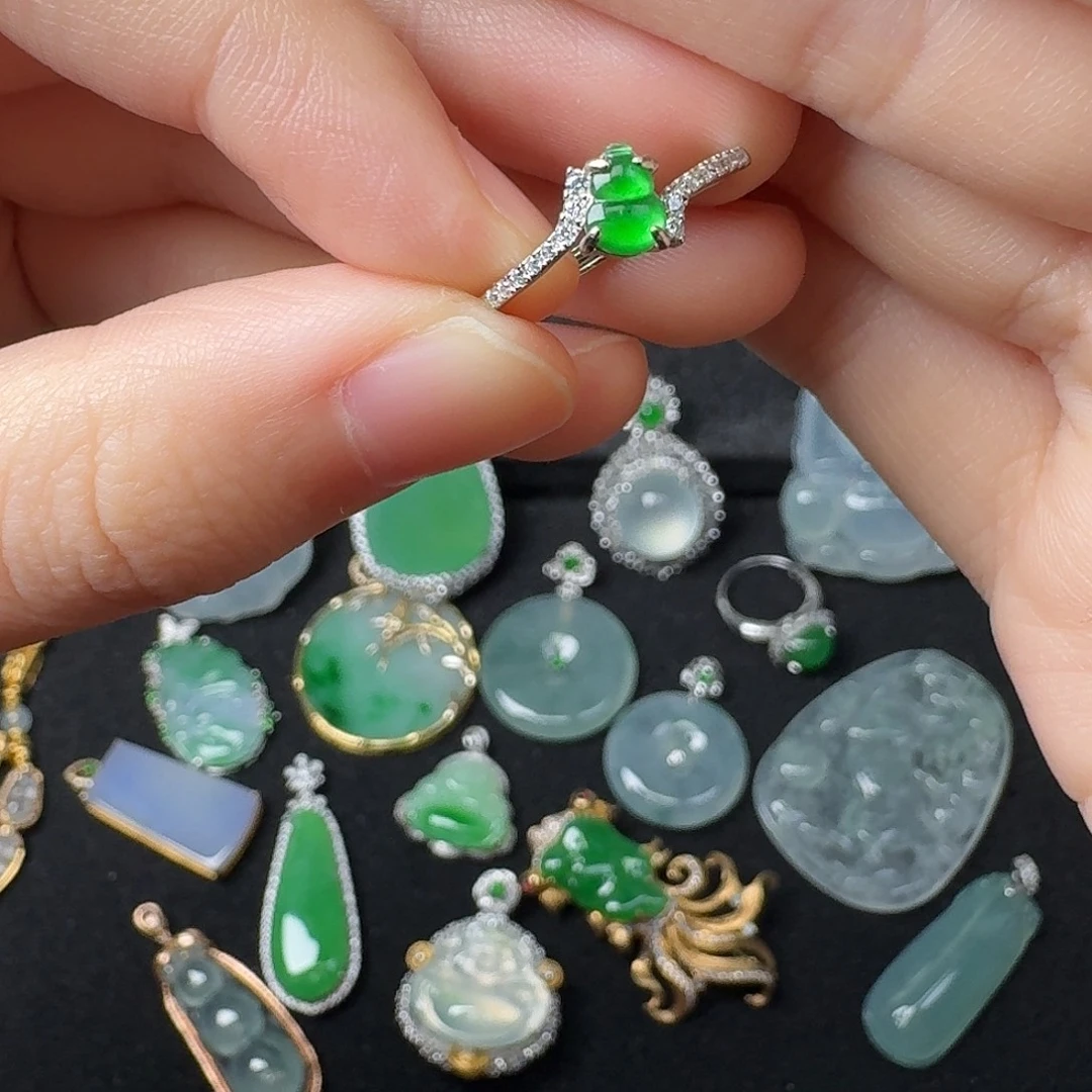 翡翠银S925镶嵌手链