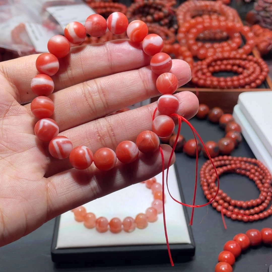 南红玛瑙手链未镶嵌