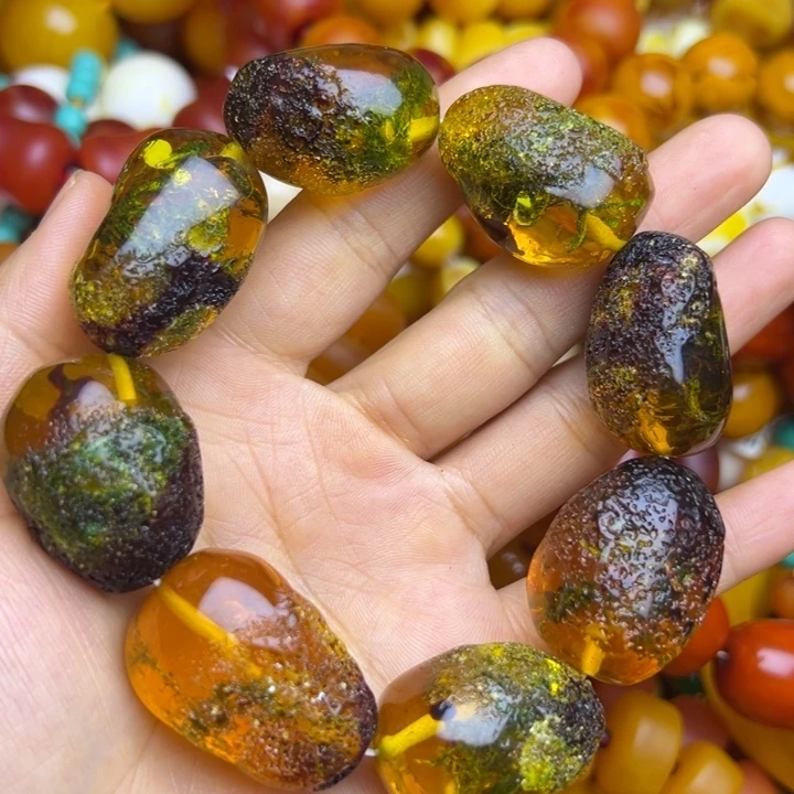 琥珀未镶嵌手链蜜蜡