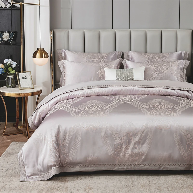 银咖2025新款贡缎刺绣提花四件套