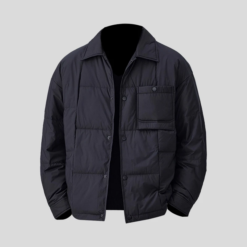 ohmmayby秋冬季新款羽绒服短款休闲时尚90白鸭绒保暖翻领夹克外套