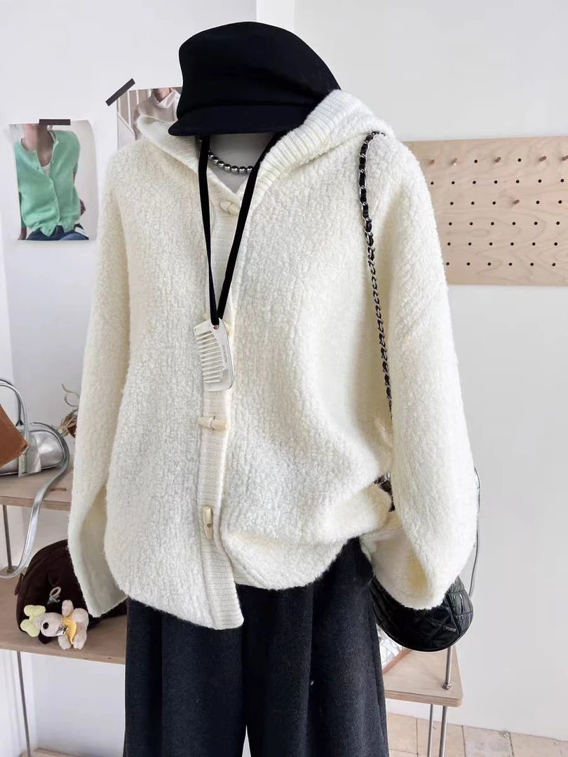 【101-200】冬款韩版慵懒风轻奢休闲时尚百搭针织衫宽松加厚