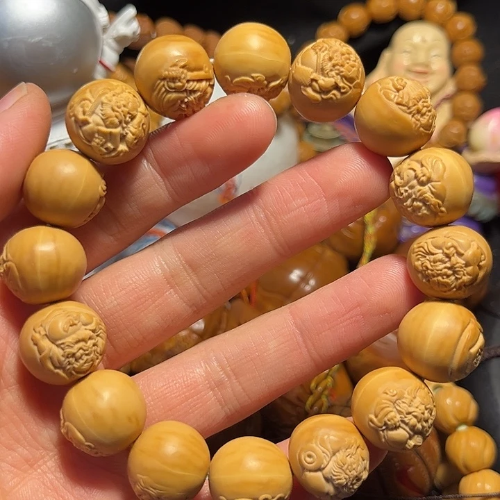 手串/手链橄榄核猴头浮雕钟馗