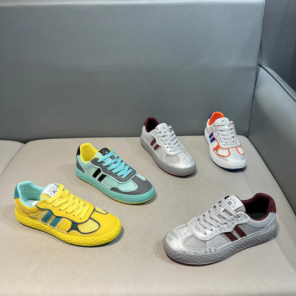 夏季网面透气板鞋时尚运动百搭软底软面舒适轻便男士潮流休闲鞋