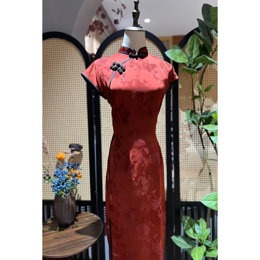 戚薇原创【嫣然一笑】夏季高品质国风单层旗袍