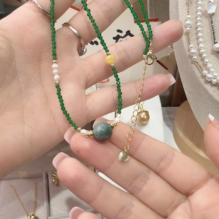 淡水珍珠颈饰合金