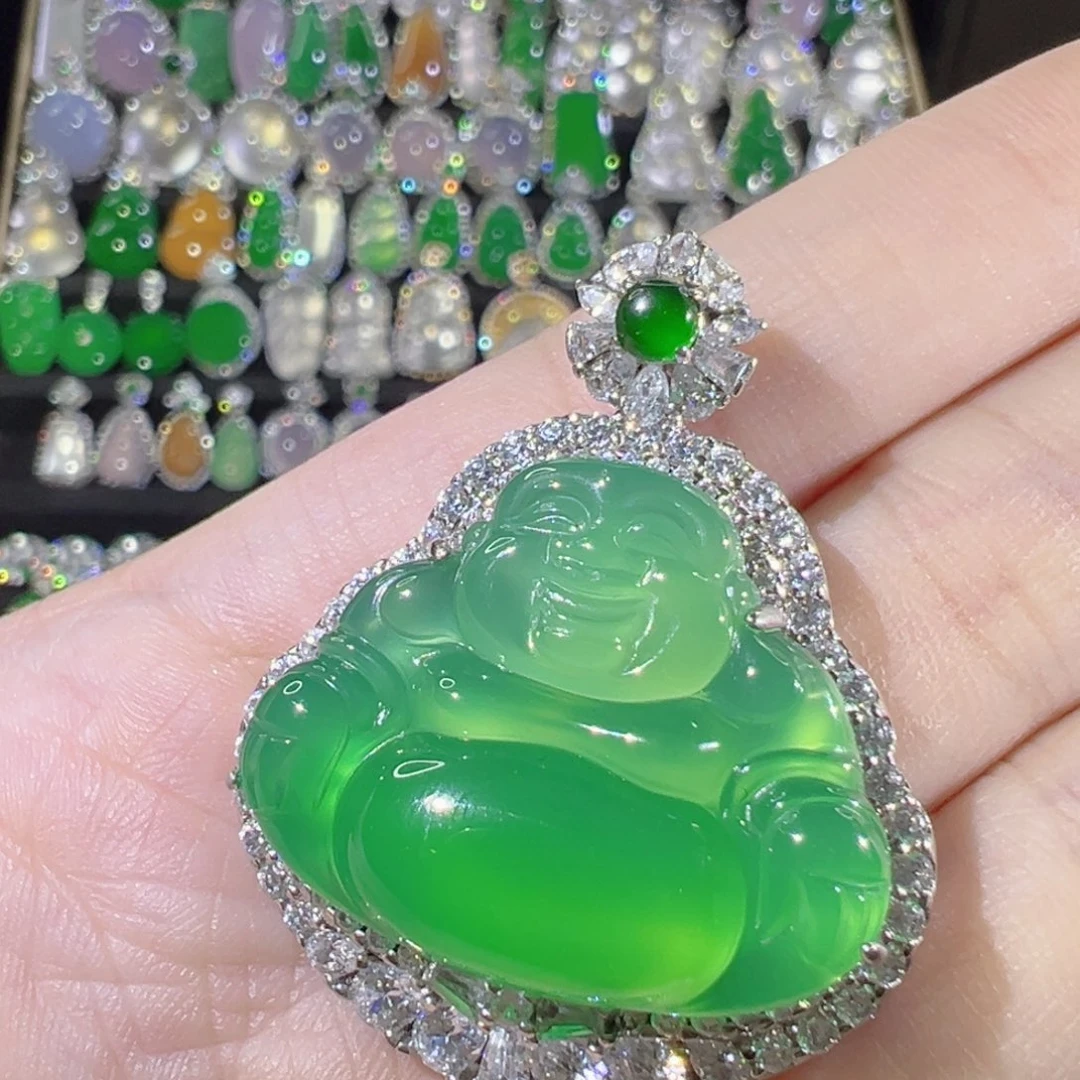 石英质玉银S925镶嵌颈饰