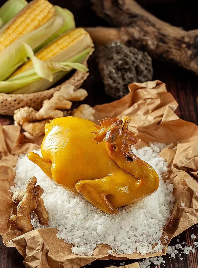 广西盐焗鸡广式古法盐焗整鸡黄羽鸡酱油鸡白切鸡全妈推荐盐焗鸡