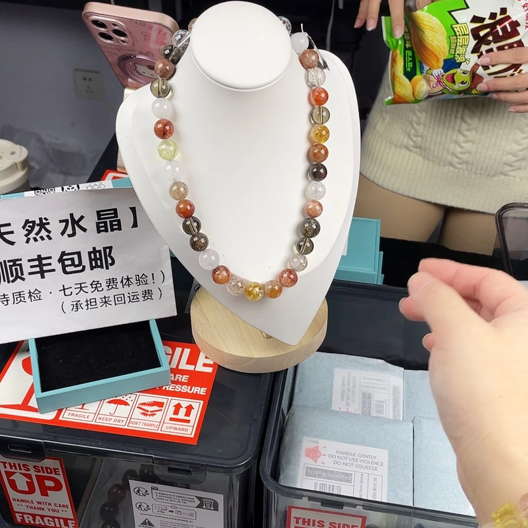 手串水晶银S925镀金镶嵌