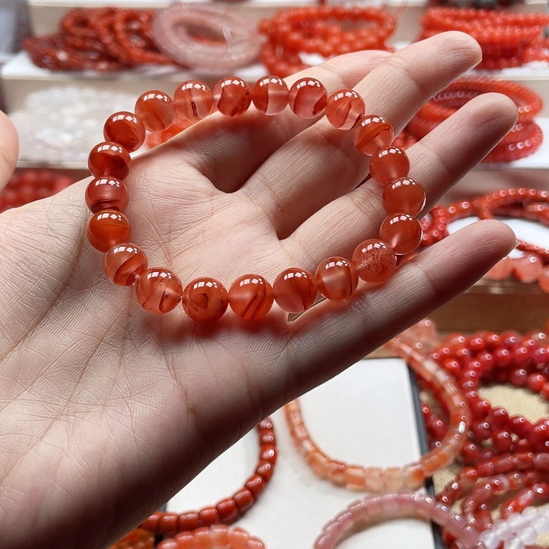 南红玛瑙未镶嵌手链