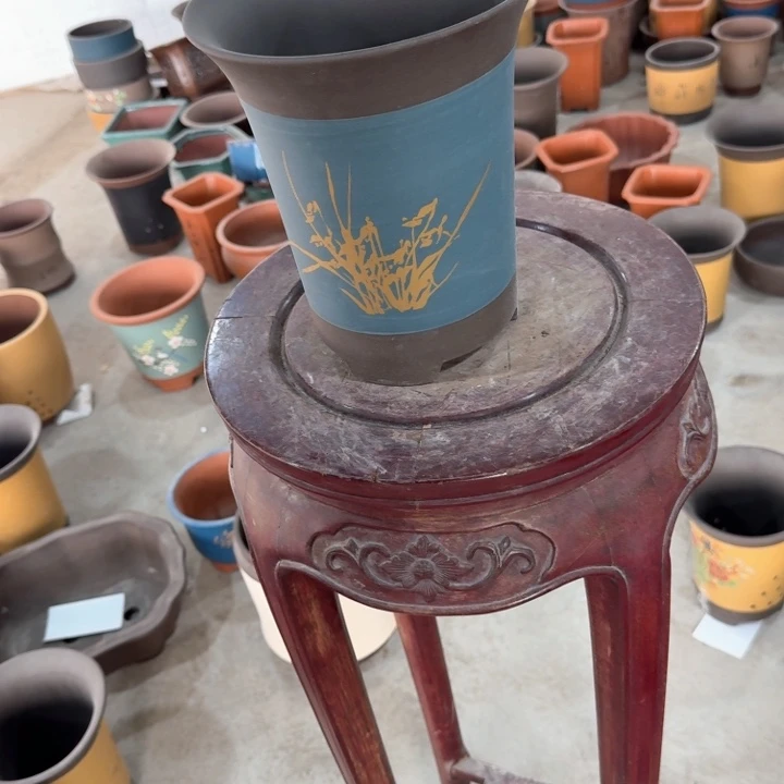 紫砂紫砂花盆19*22