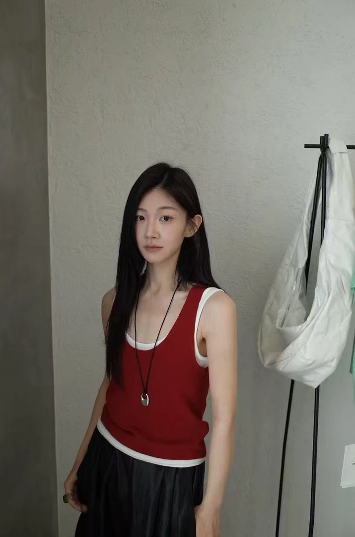 2025新款假两件背心