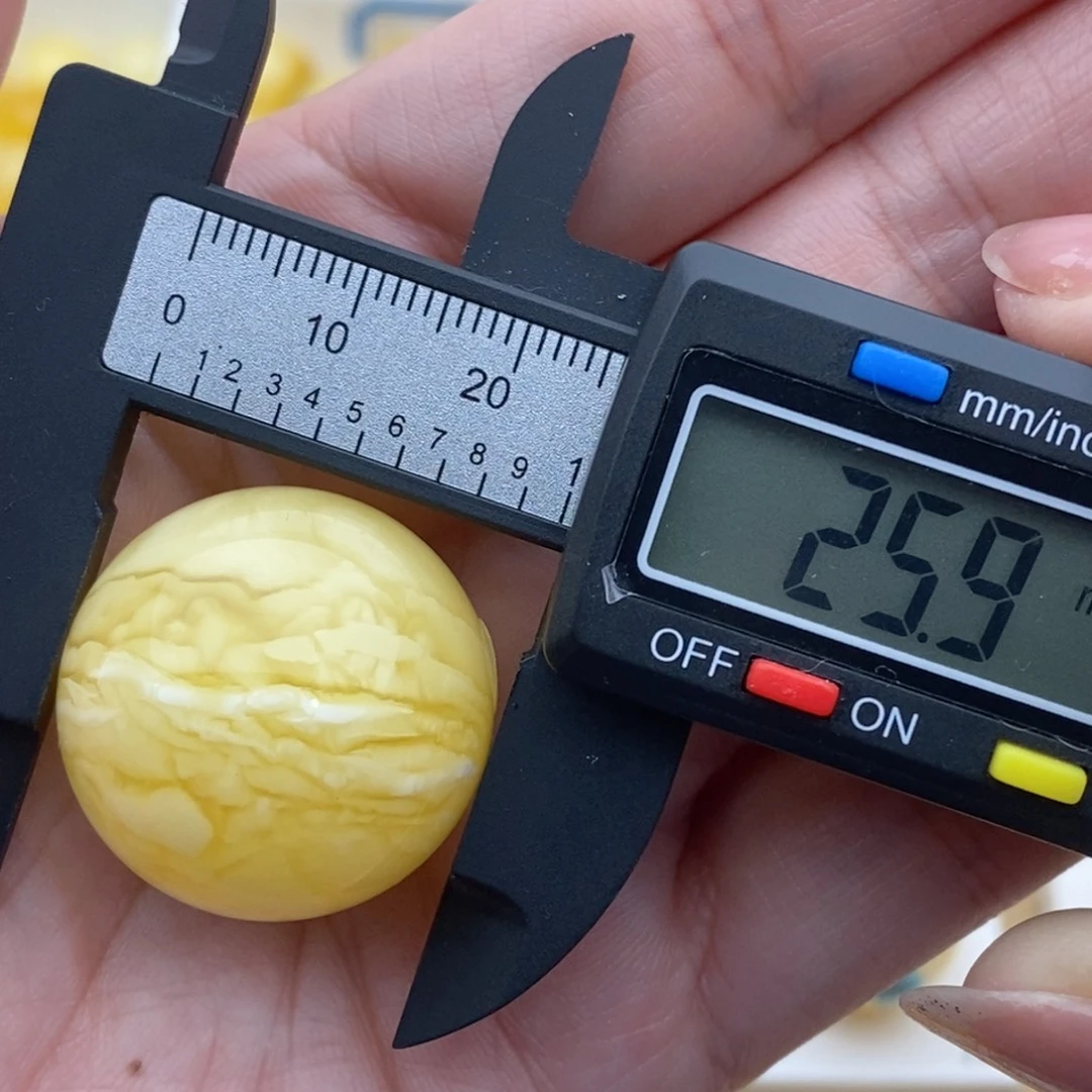 裸石蜜蜡未镶嵌虎皮纹妖花珠子