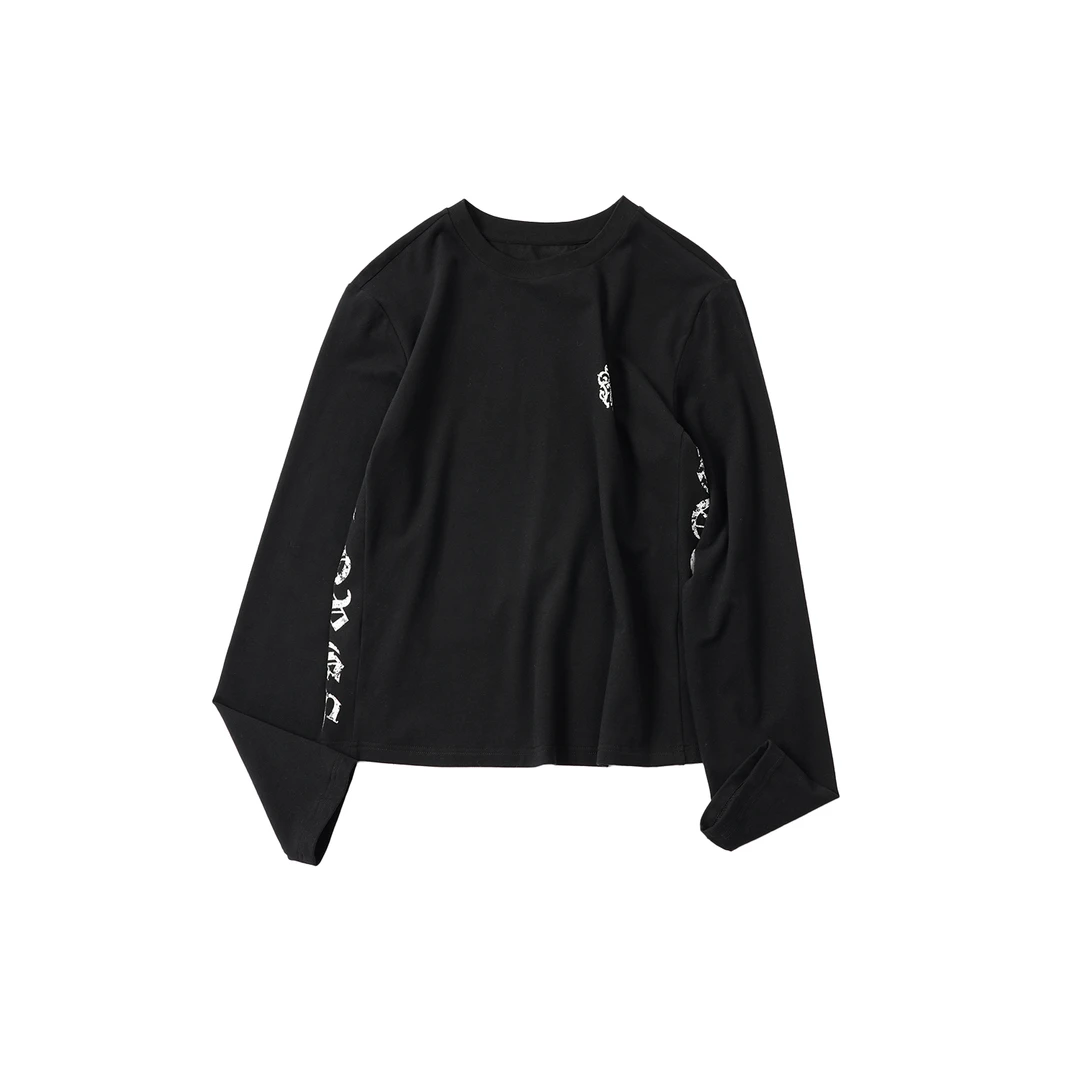 【圆领休闲字母长袖】CXCL59294时尚潮牌冬季新款显瘦百搭保暖T恤