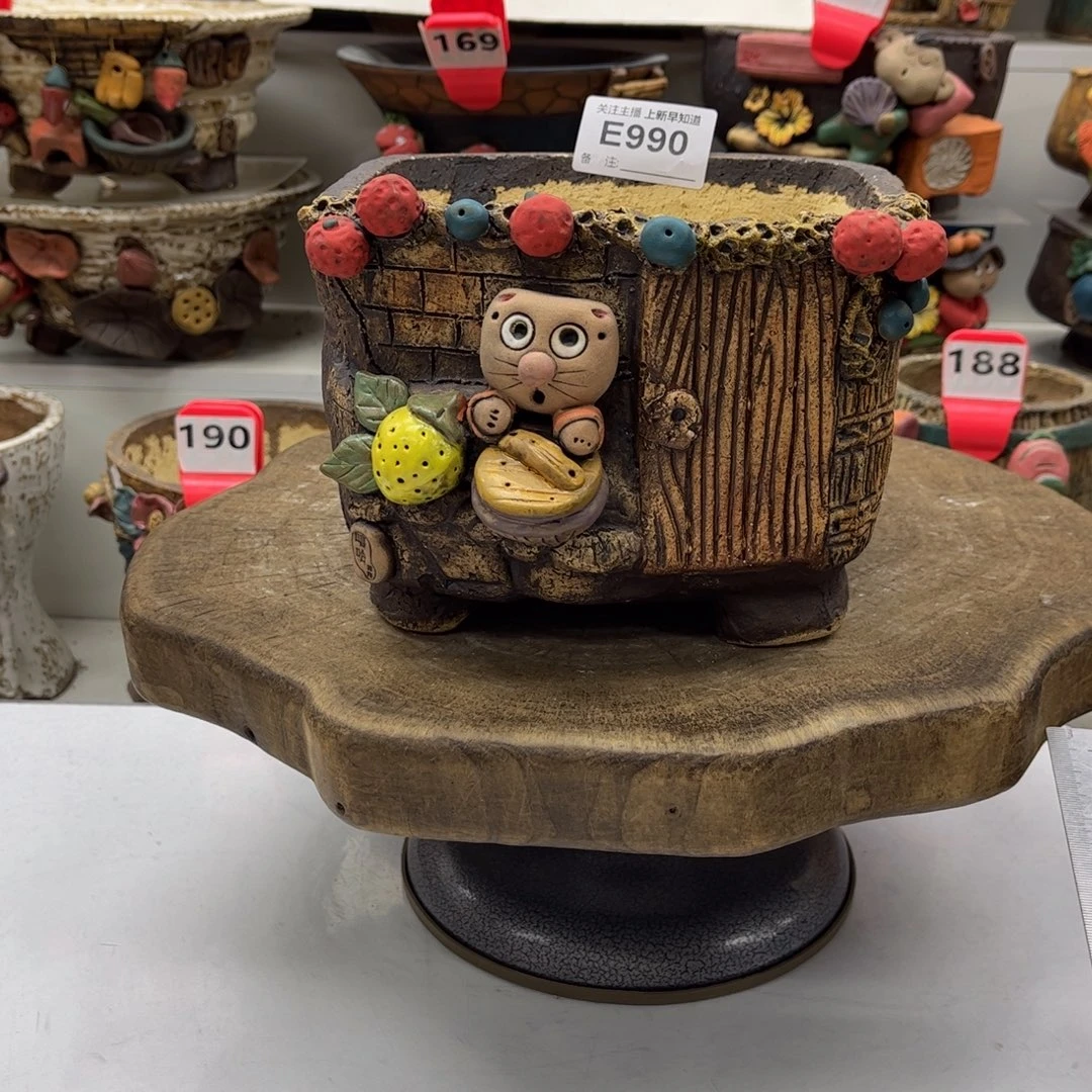 花盆990嘻哈粗陶手捏