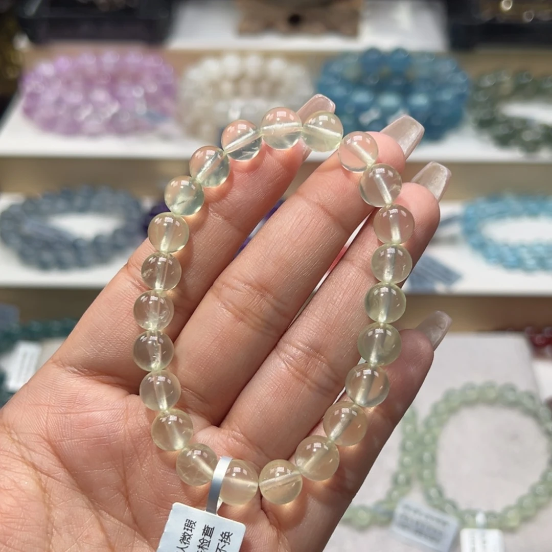 葡萄石未镶嵌手串不****）葡萄石8m m