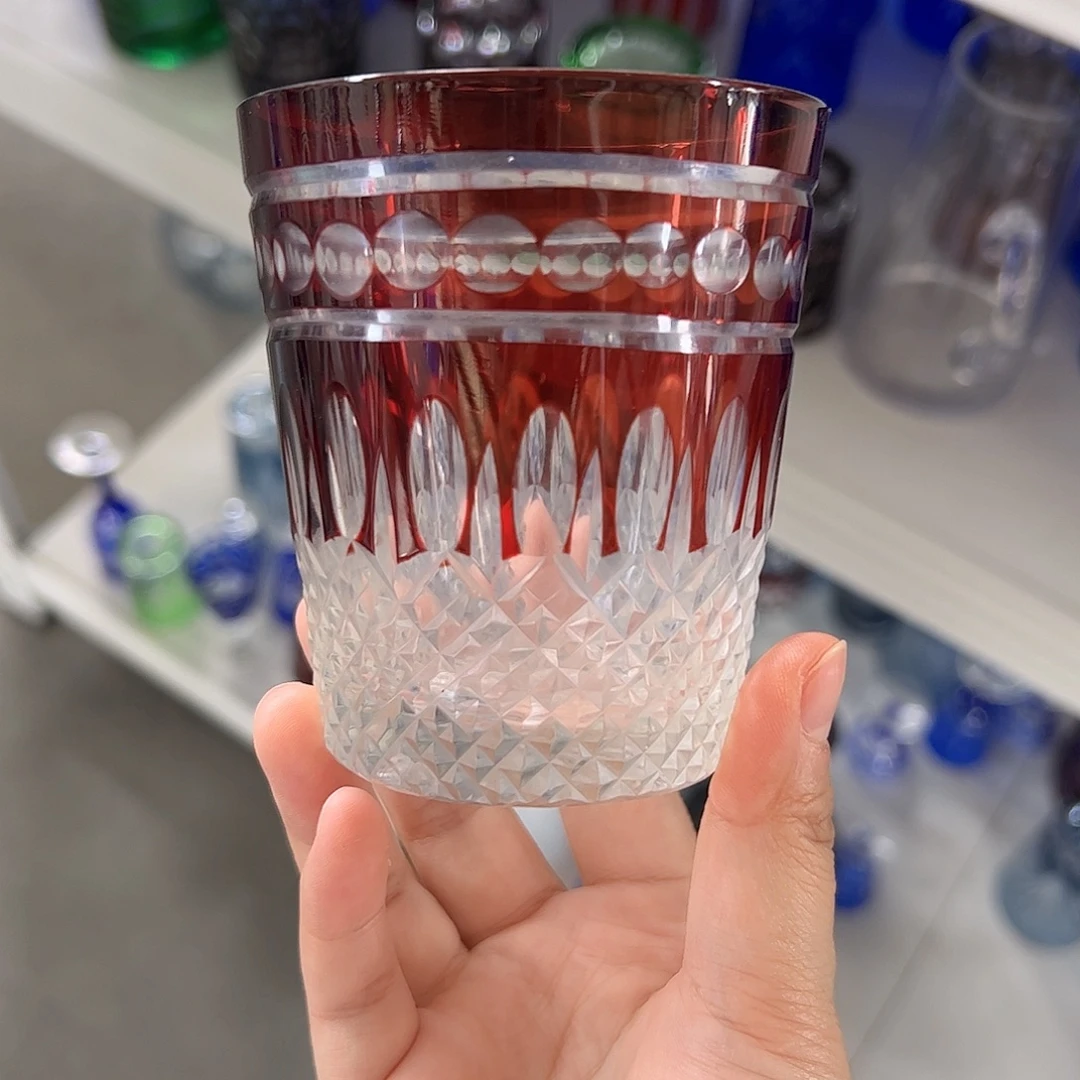 水晶玻璃高脚款微瑕一个