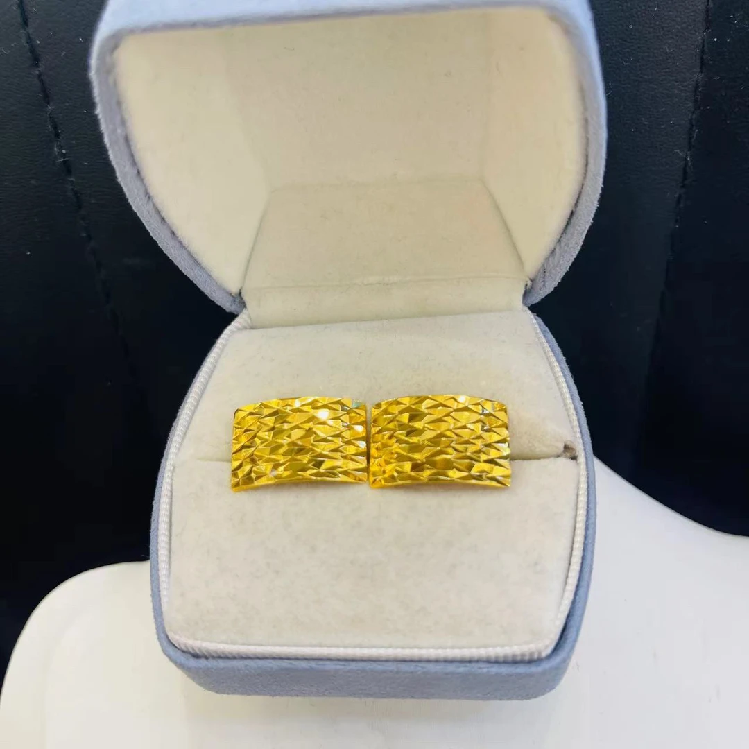 铜合金耳饰 2045号新款个性气质情侣耳环金色耳环金色饰品金属