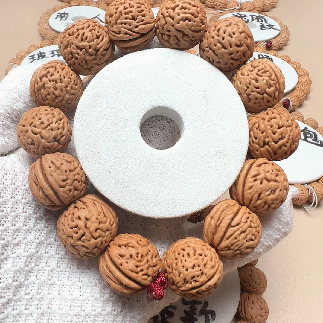 桃核手串2.0大象蚂蚁纹
