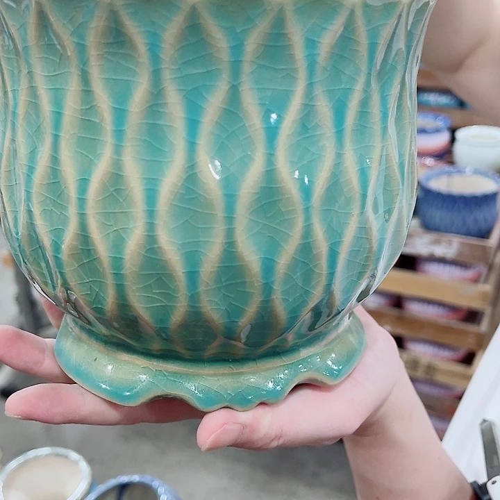 有孔，凑10元包邮陶瓷花盆发货！