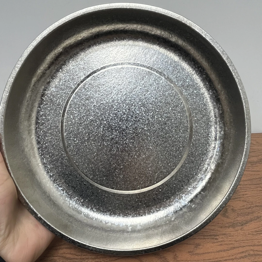 [厂家直销]新款纯钛餐盘子大盘22cm碟餐具户外露营野餐钛盘家用餐
