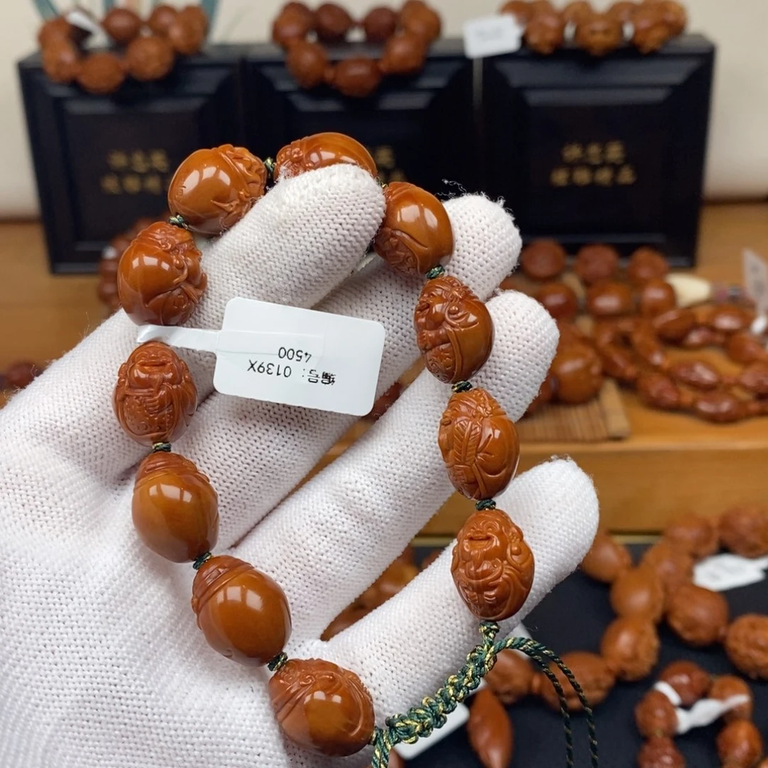 手串橄榄核一青老师十全富贵小财神