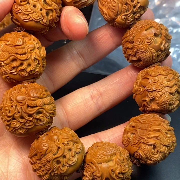 往***生橄榄核手串/手链龙手串
