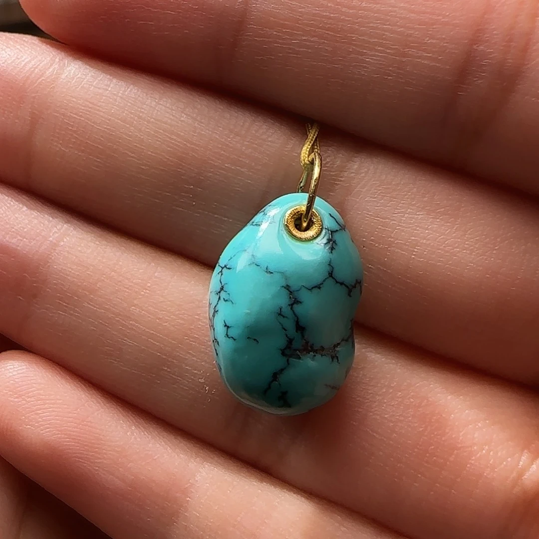 18K金镶嵌绿松石配饰