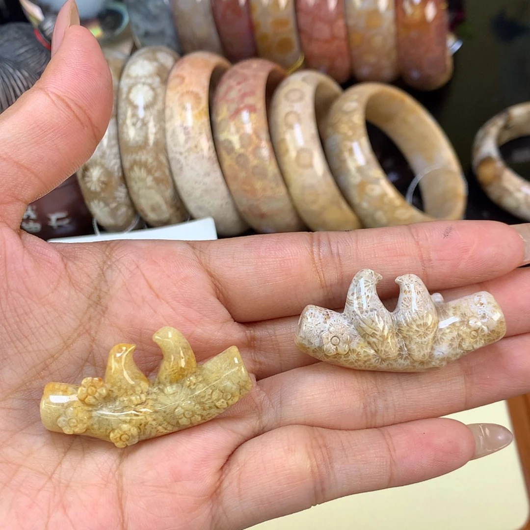【闪购商品】颈饰未镶嵌硅化珊瑚（珊瑚玉）宇**_