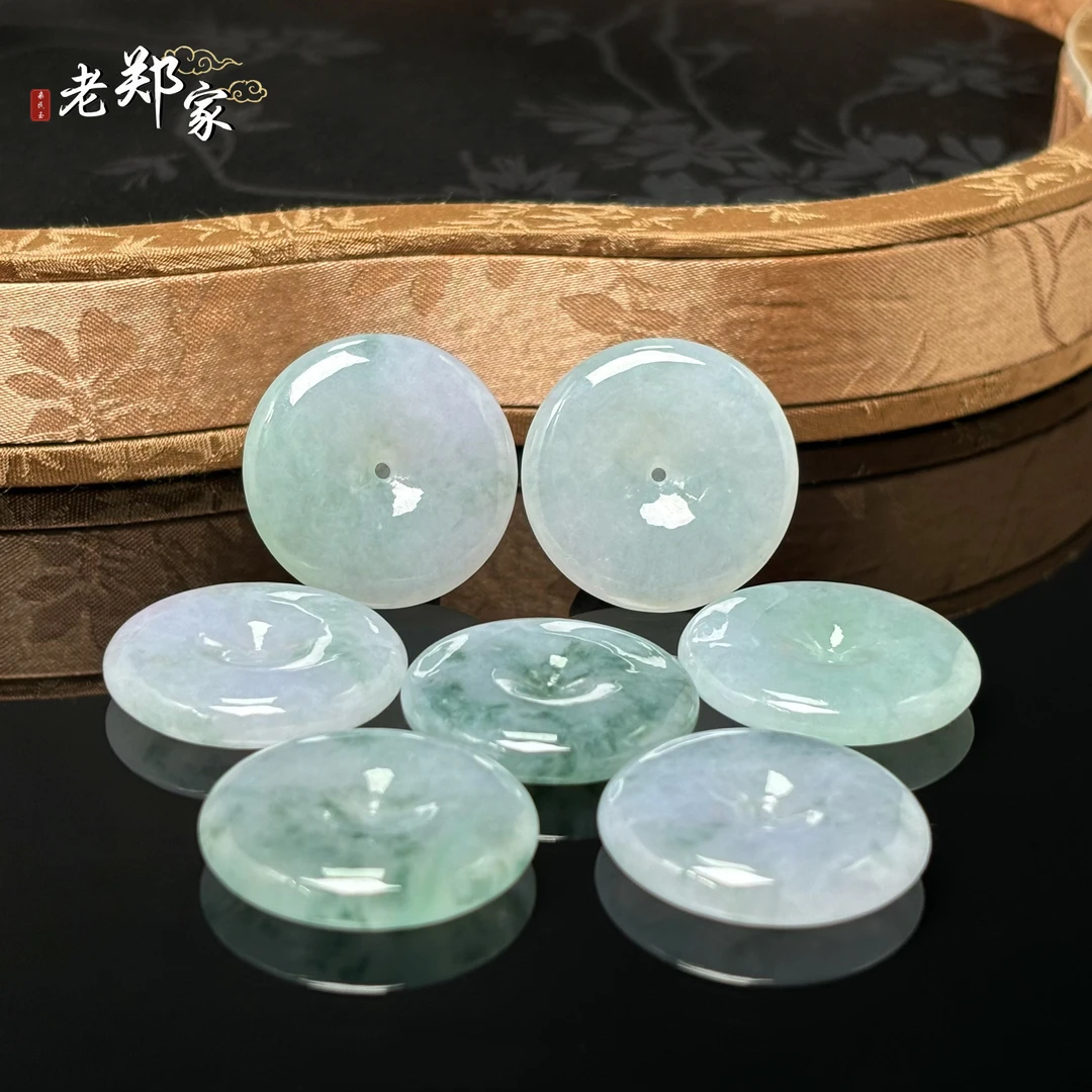 【老郑家】翡翠平安扣挂件 190 多样性发一件 约28*6mm