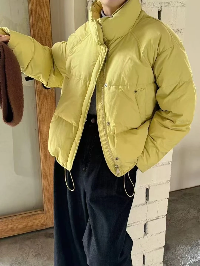 【YANZIJIA】韩系冬季设计感铆钉羽绒服（以直播间实物为准）