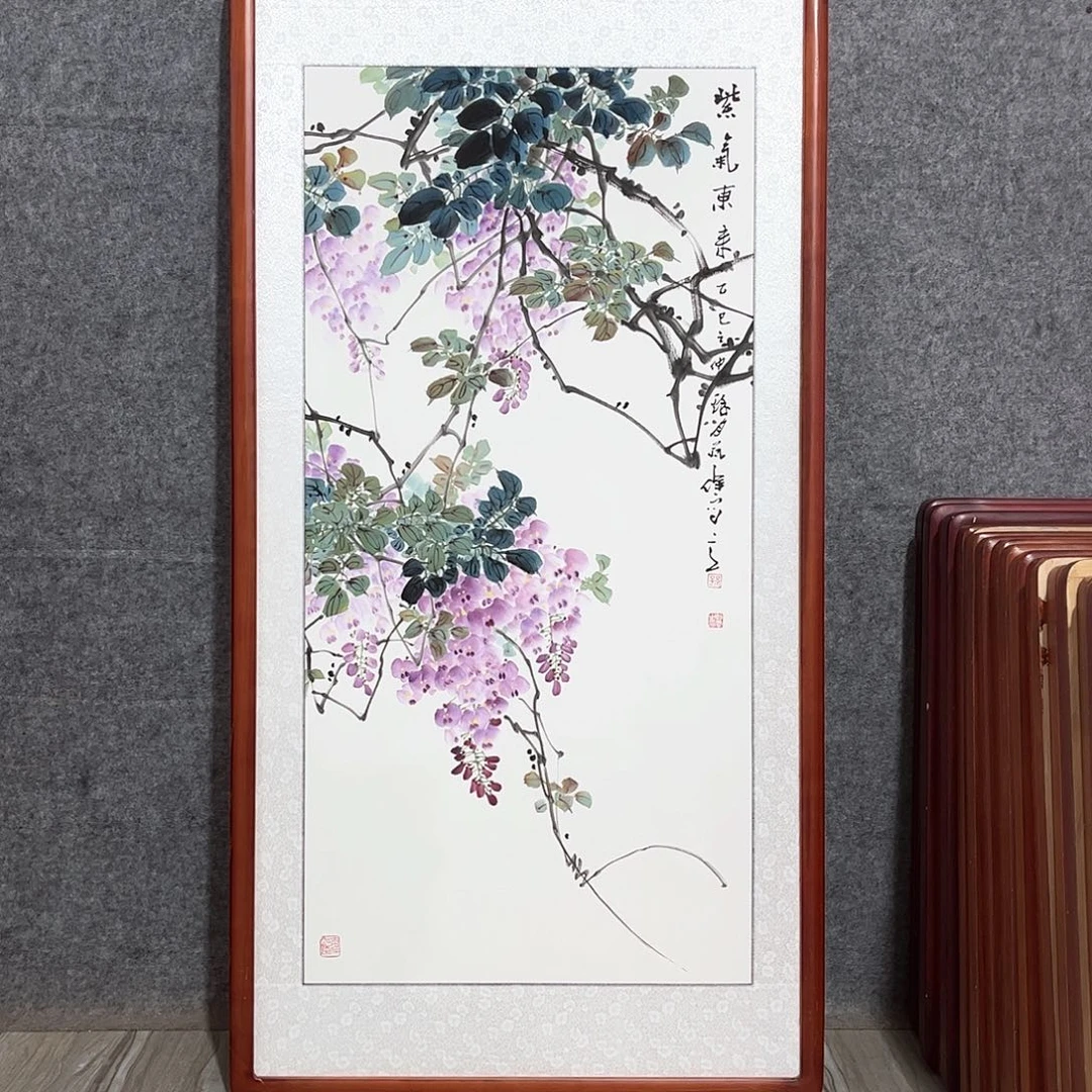 国画书画作品带框63×123