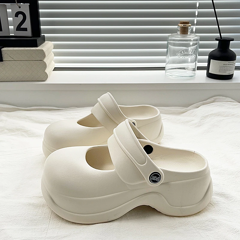 玛丽珍厚底拖鞋女外穿2025夏季新款包头拖增高踩屎感百搭防滑凉鞋