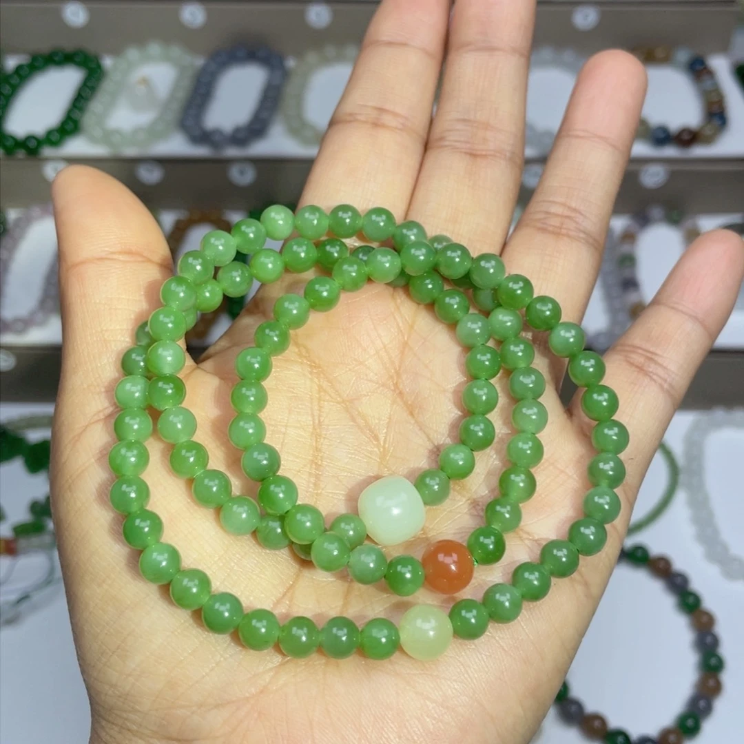 和田玉（碧玉）手链未镶嵌