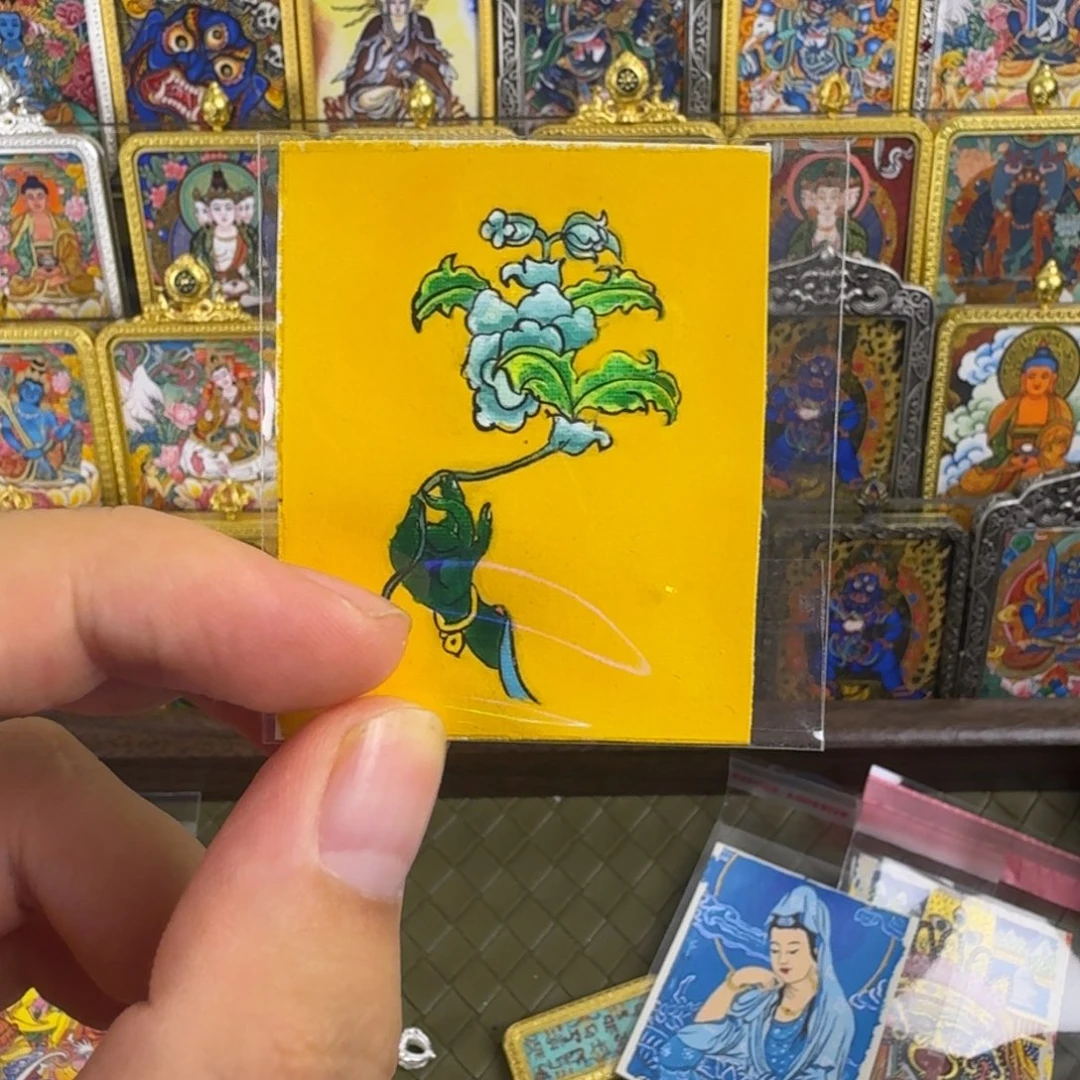 吊坠纯手绘背卡佛手