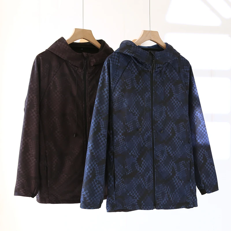 男士春秋款拉链连帽外套217