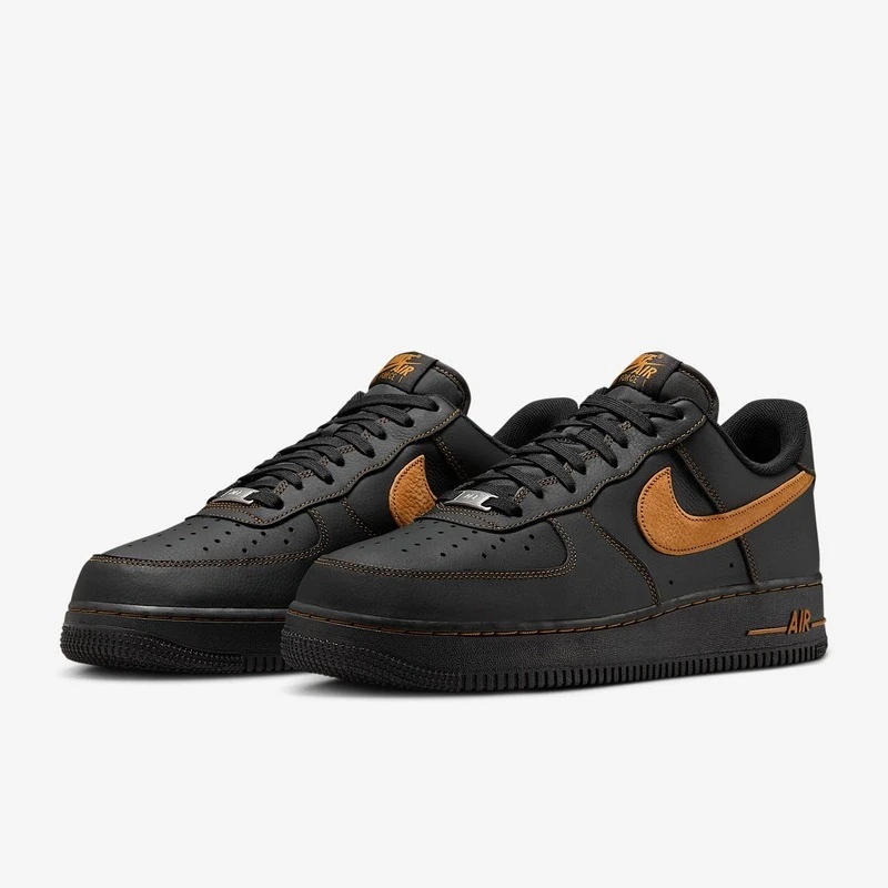Nike/耐克正品男子AF1黑金空军一号时尚休闲运动板鞋HQ2037-003