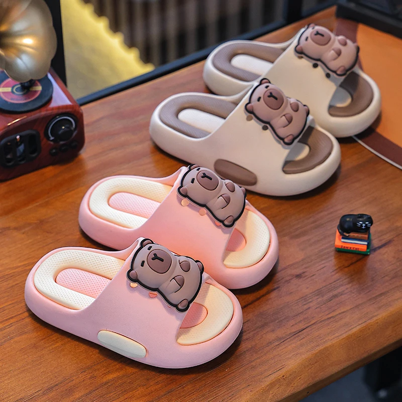 EVA卡皮巴拉拖鞋儿童夏季女防滑软底洗澡居家卡通室内宝宝可爱男