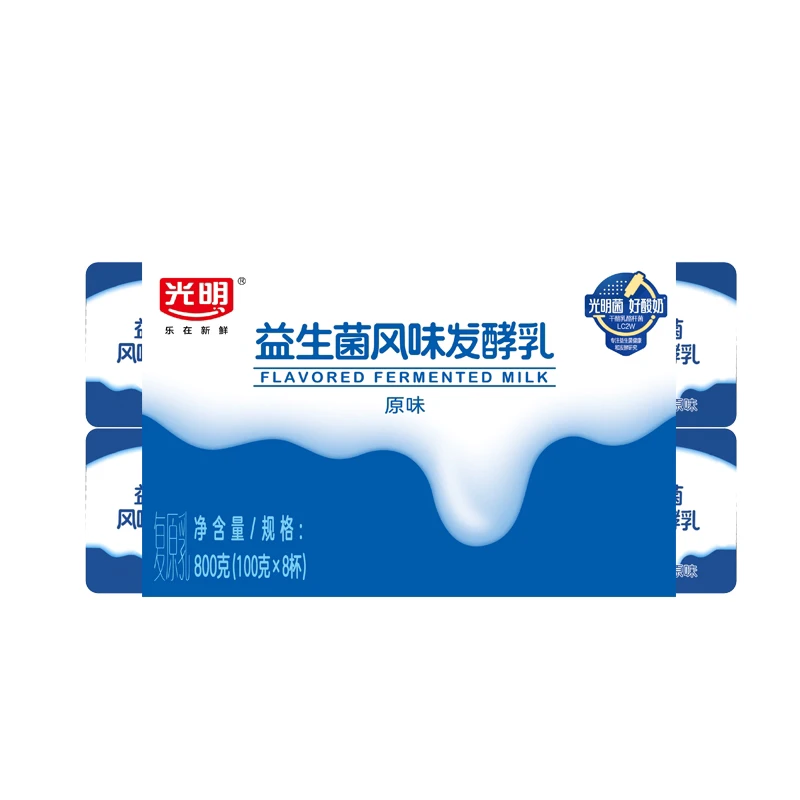 光明原味益生菌酸奶100g*16杯装早餐酸奶