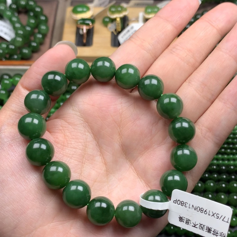 【闪购商品】未镶嵌手串和田玉（碧玉）强*12m