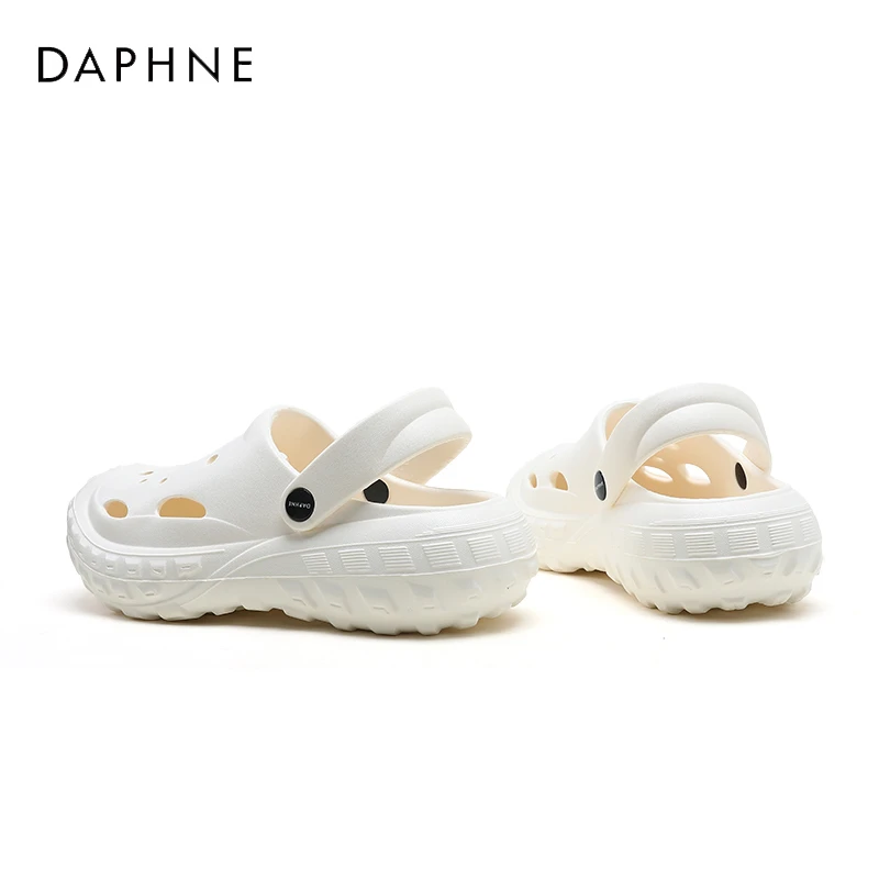 Daphne/达芙妮洞洞鞋女款夏季时尚防滑轮胎包头拖鞋休闲女士凉鞋