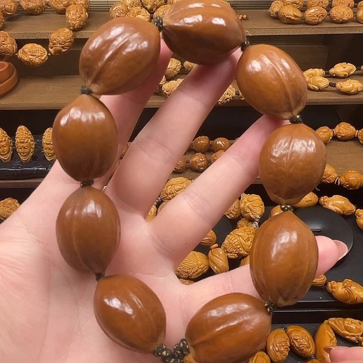 白***水橄榄核手串/手链2.2老料素核