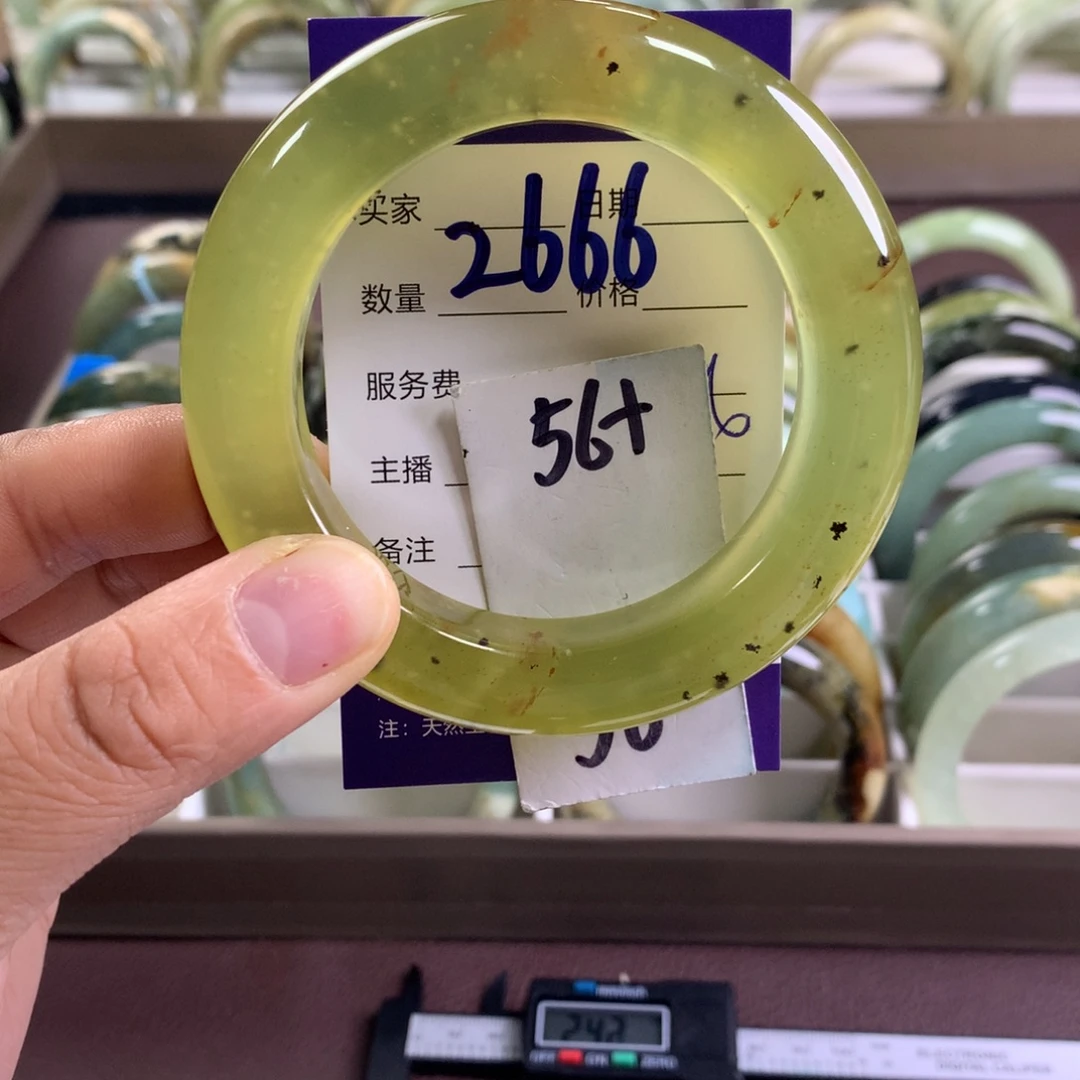 蛇纹石玉未镶嵌手镯2666