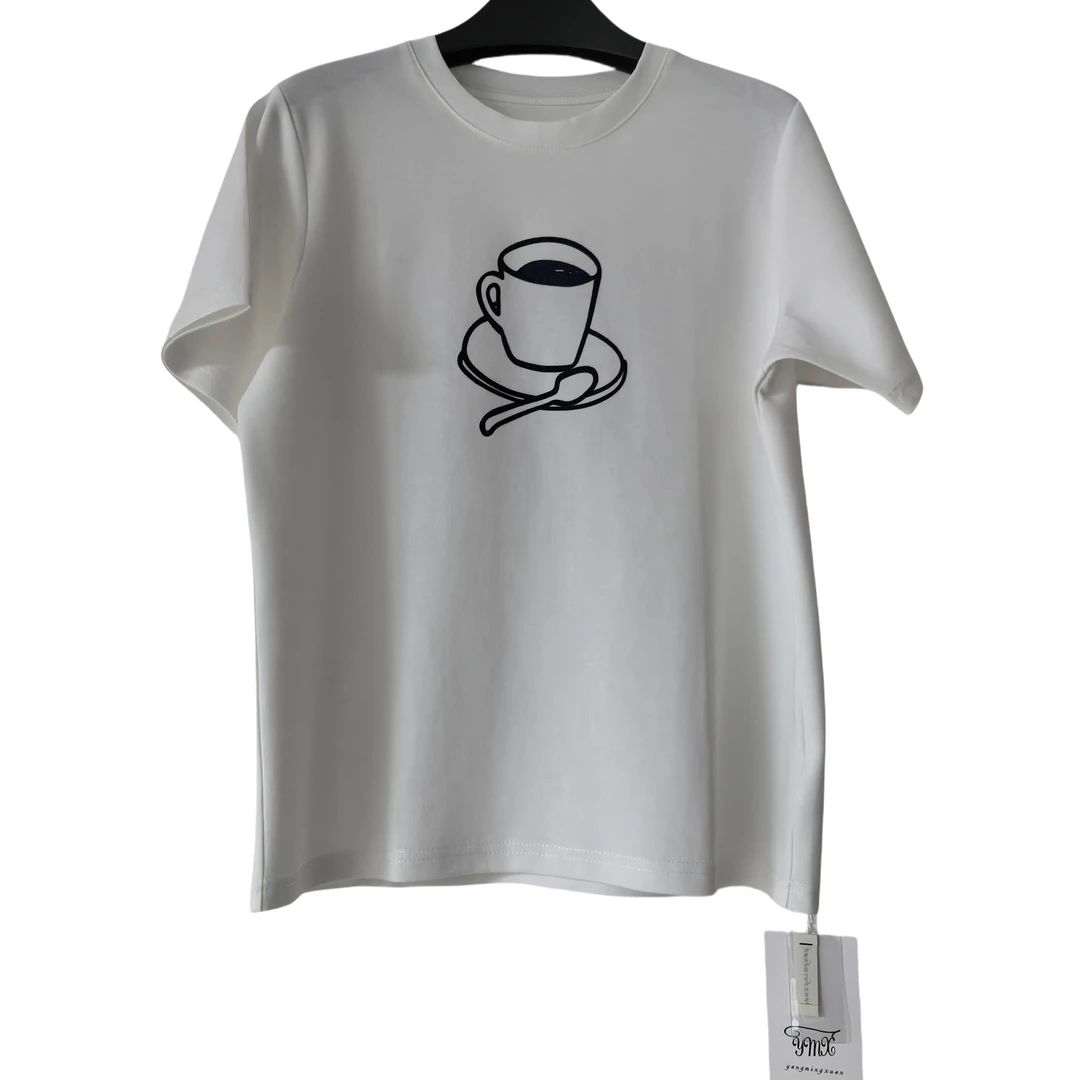 茶杯印花短袖T恤
