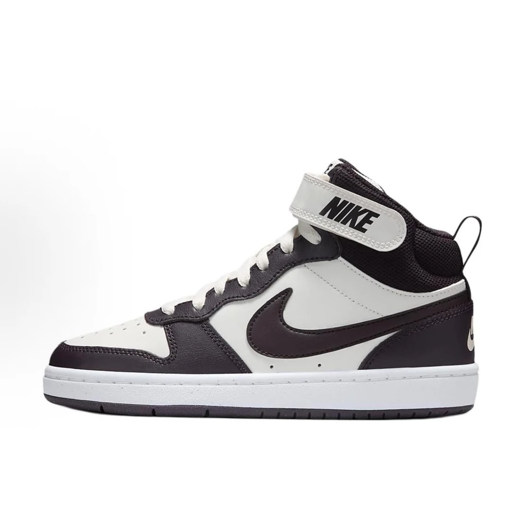 Nike Court Borough 2 皮革舒适百搭 防滑耐磨板鞋 白勃艮第酒红