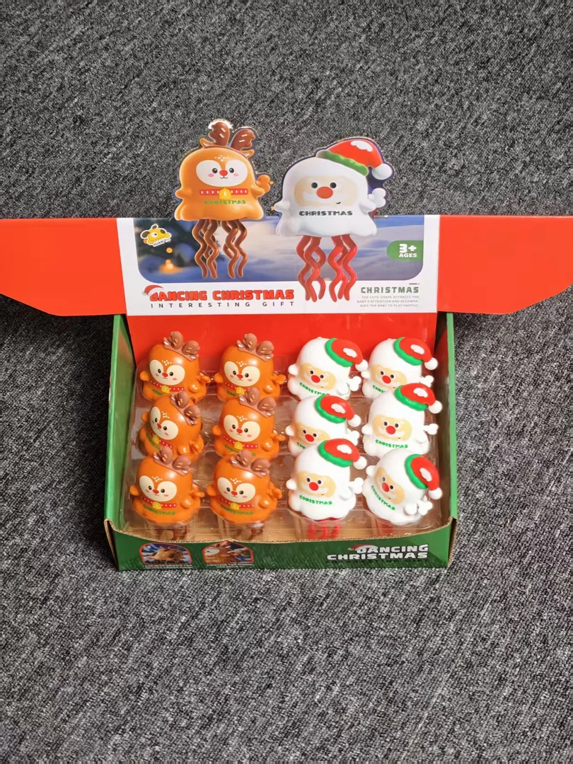 网红爆款创意万圣节圣诞节塑料材质彩盒儿童玩具摆件