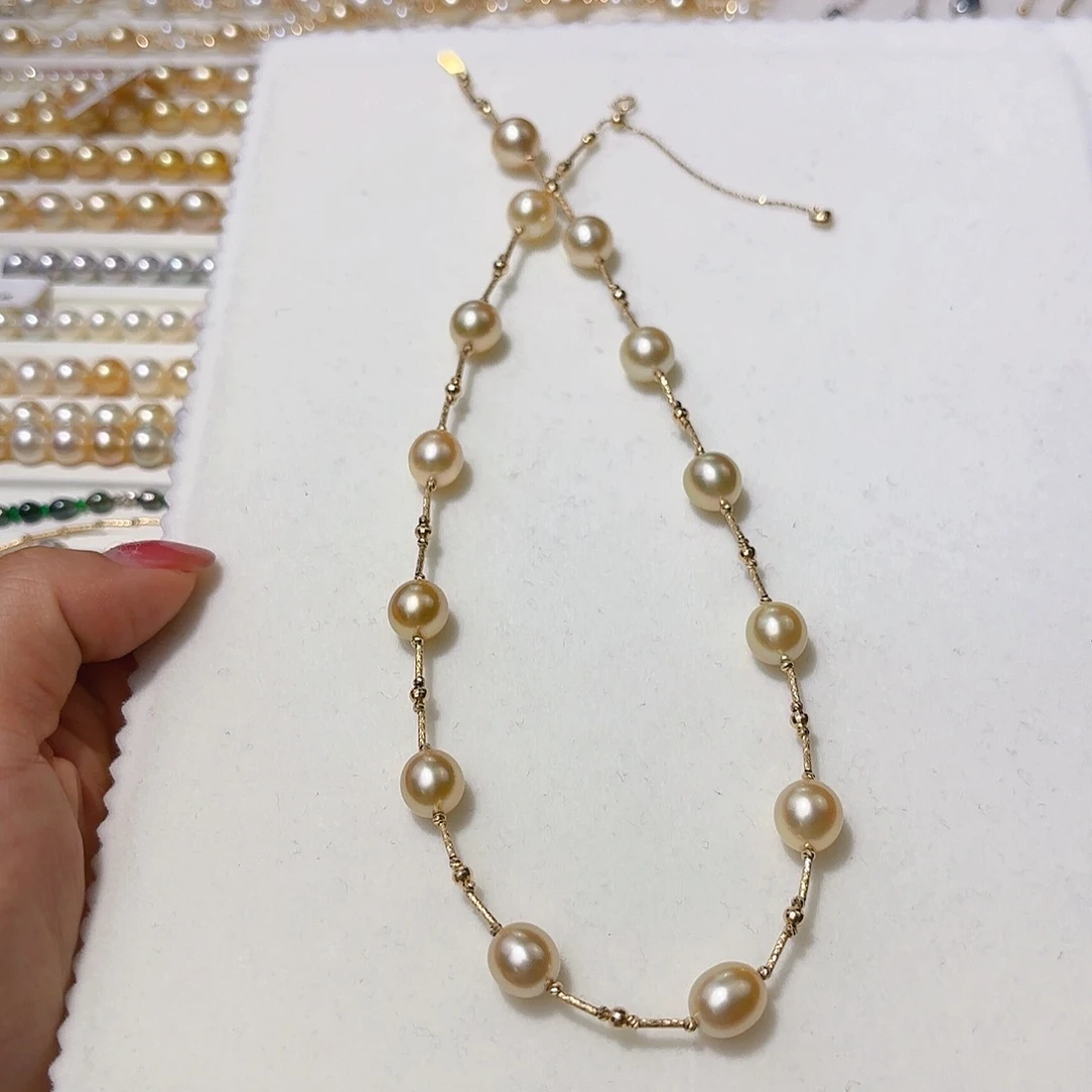 海水珍珠颈饰18K金镶嵌