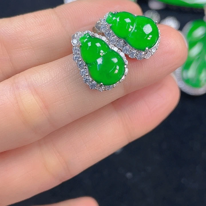 翡翠吊坠(不含链)银S925镶嵌