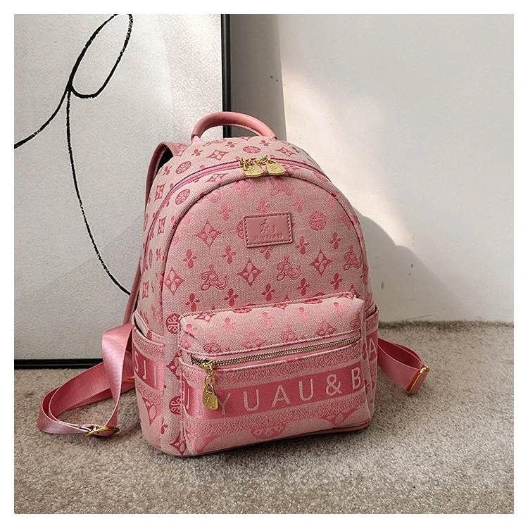 拉链欧美时尚女士双肩包双肩包极简风欧美风学院风