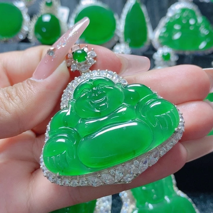 翡翠颈饰银S925镶嵌